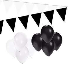 black and white party versieringen