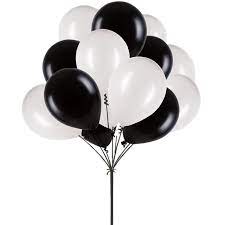 zwart wit ballonnen