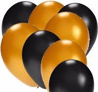 zwarte en gouden ballonnen