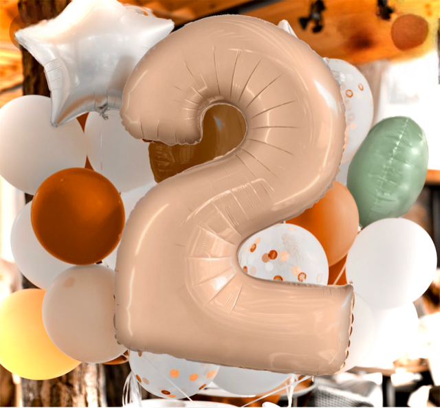 cijfer ballonnen met helium