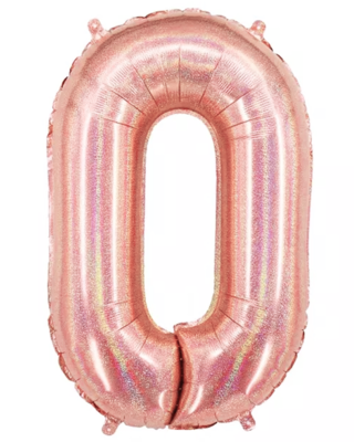 cijfer ballonnen rose goud