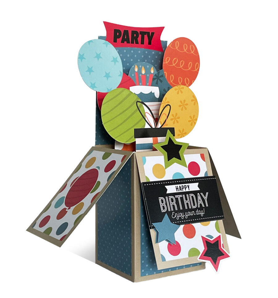 doos met ballonnen verjaardag