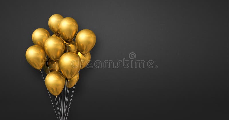 gouden en zwarte ballonnen