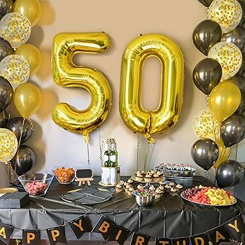 ballonnen met 50 erop