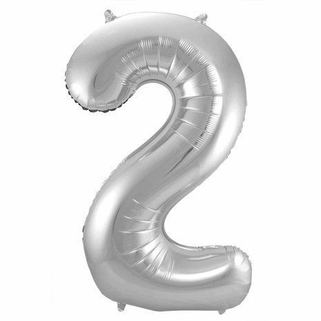 zilveren cijfer ballonnen